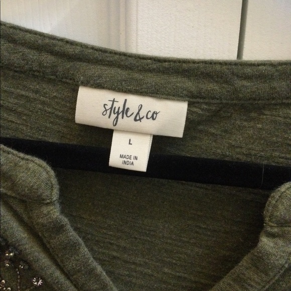 Style & Co. Beaded Shirt, large - Picture 2 of 5